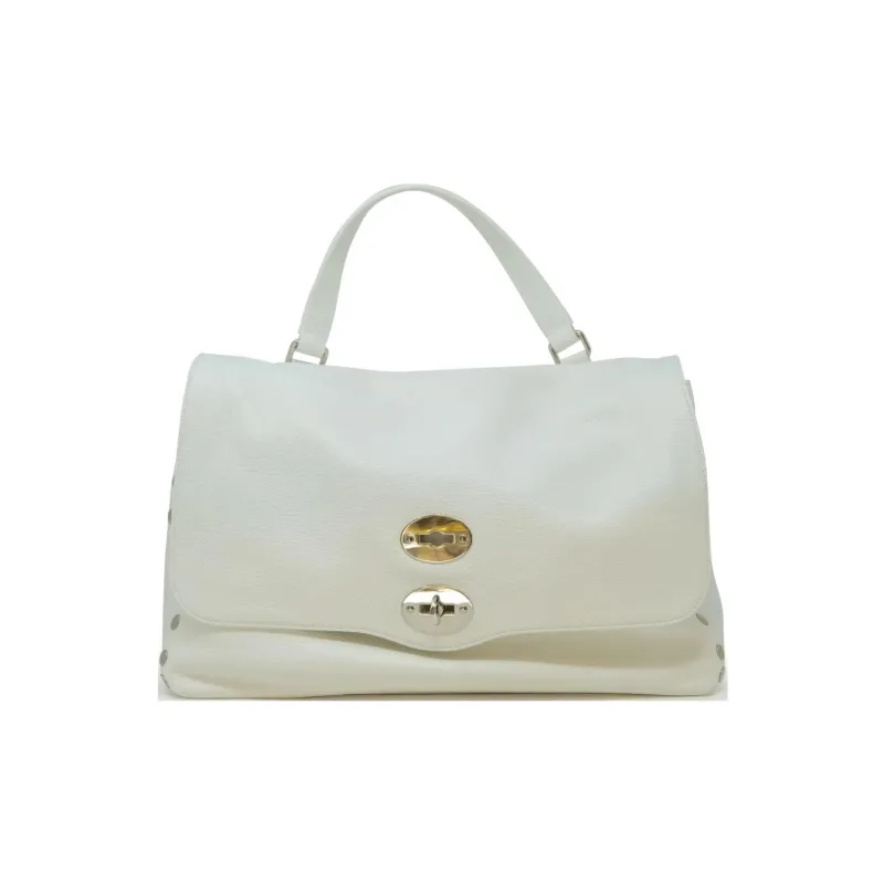 Zanellato Leather One Shoulder Handbags Medium Size Women's Latte White-0