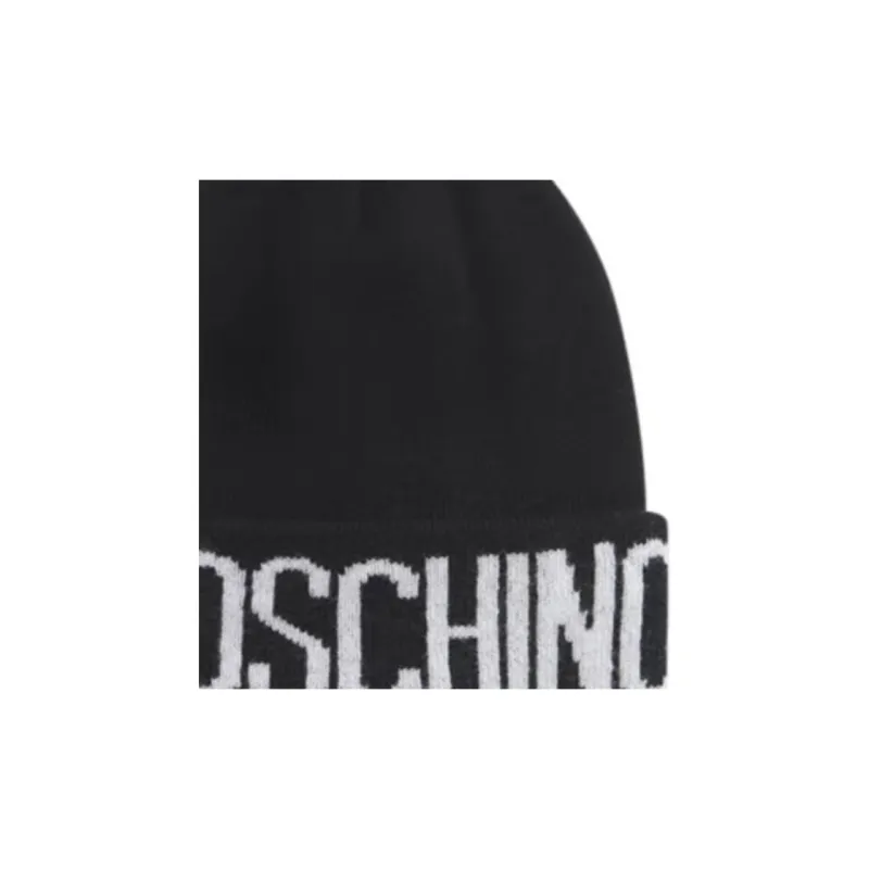 MOSCHINO Wool Beanies Men's Black-2