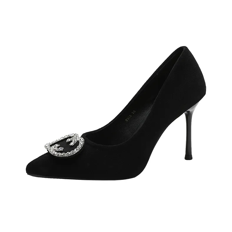 Luji Slim Heel High Heels Women's Black-0