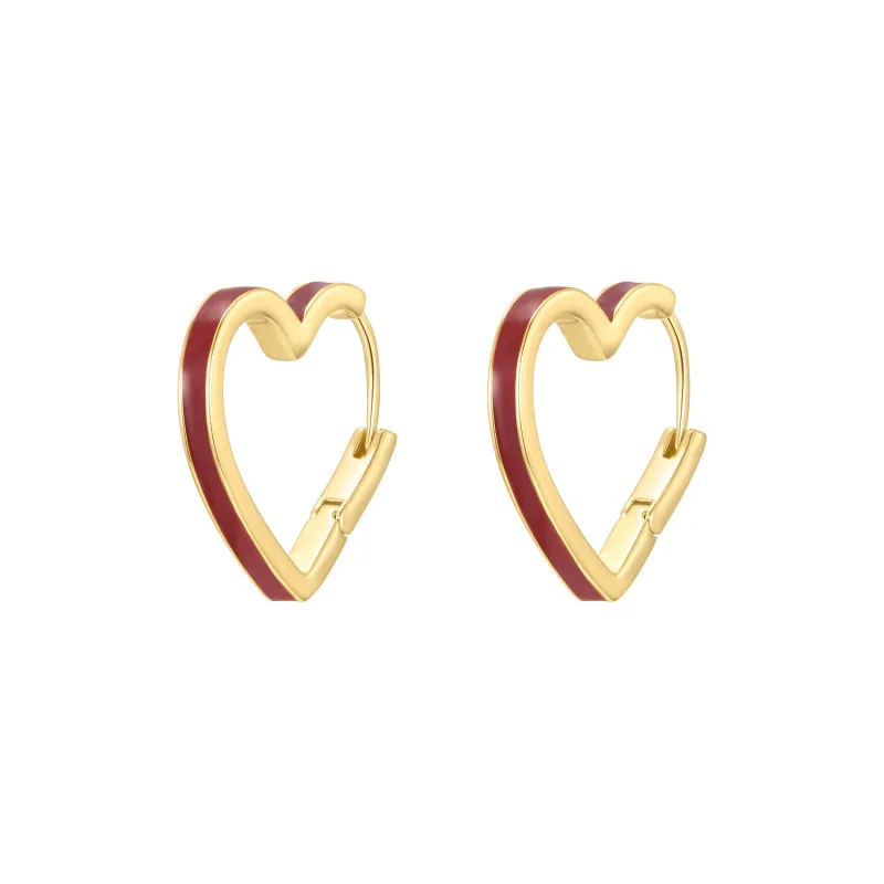 ZEGL Copper Oil Drip Earrings Women's-0