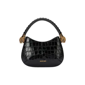 Roberto Cavalli Leather Handbag Medium Size Women's Black