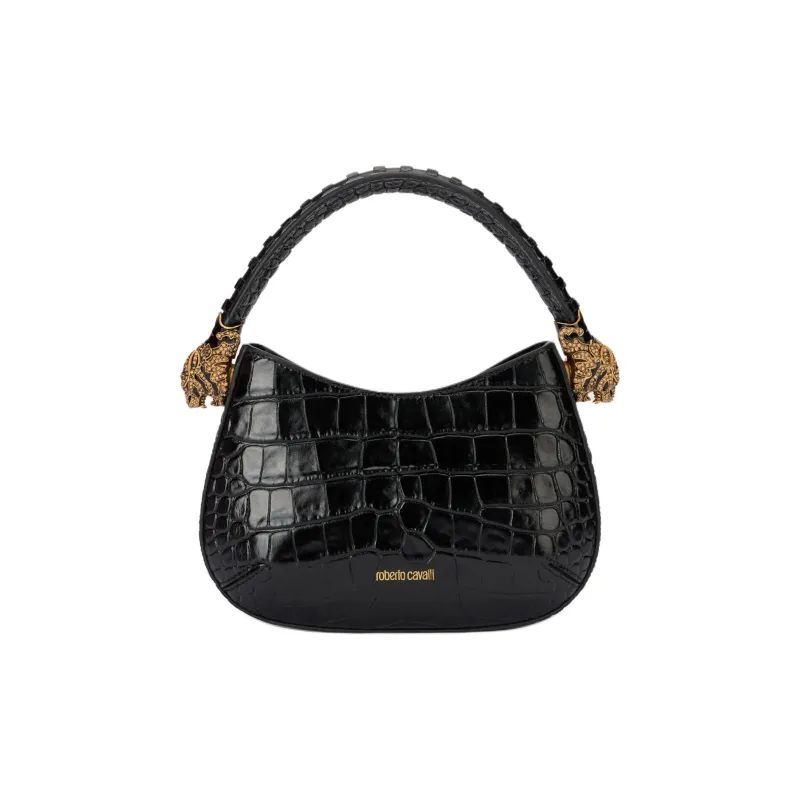 Roberto Cavalli Leather Handbag Medium Size Women's Black-0
