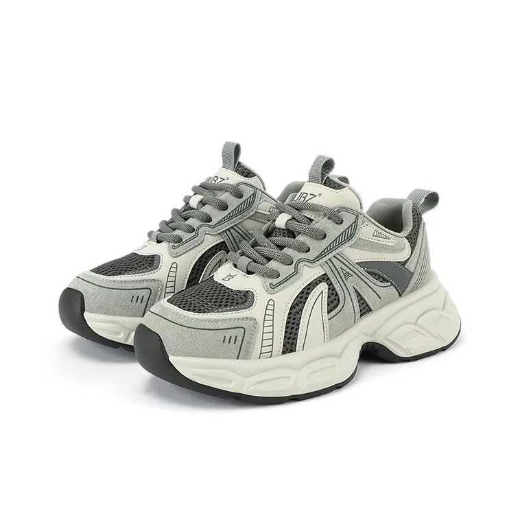 UBZ Breathable Chunky Sneakers Women's Xingji Gray-1