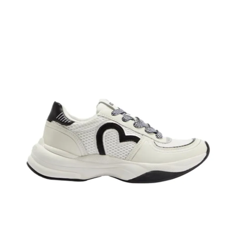LOVE MOSCHINO Low Top Casual Shoes Women's White Black-1