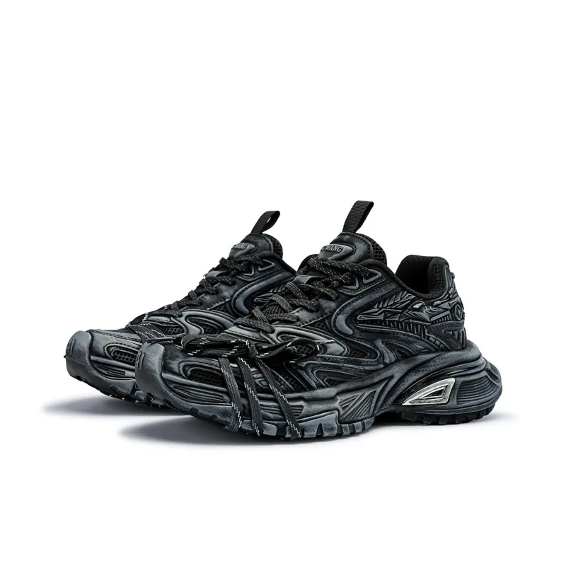 K-WANG Paris Fashion Apparel Wind Anti-Slip And Wear-Resistant Height Increasing Low-Top Chunky Sneakers Men's-36