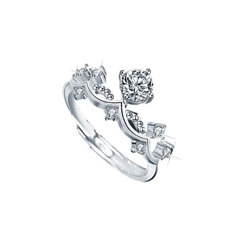 WUMZK S925 Silver Moissanite Rings Unisex-5