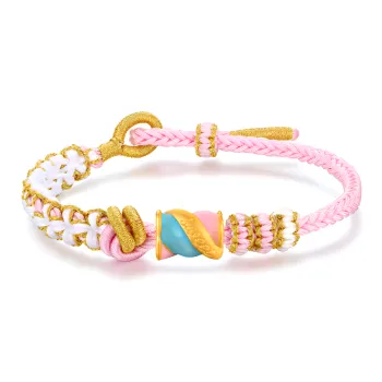 LIU GUI FU JEWELRY Romantic Sweetheart Luxury Niche Advanced Elegance Solid Gold 999 Fixed Price Gold Bracelet Unisex
