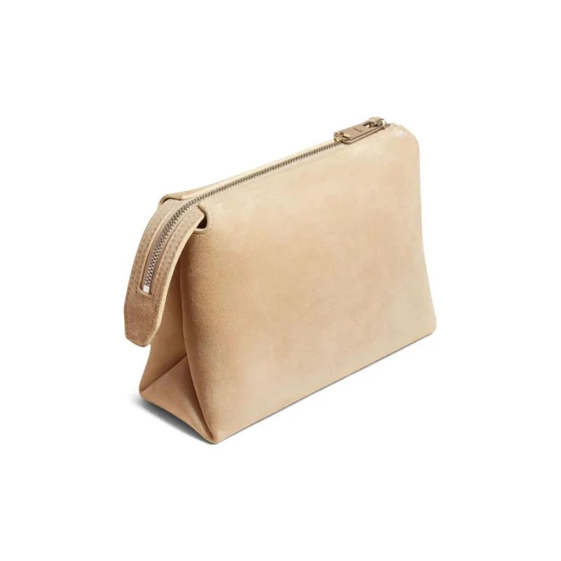 KHAITE Suede Clutch Women's Deep Ivory-1