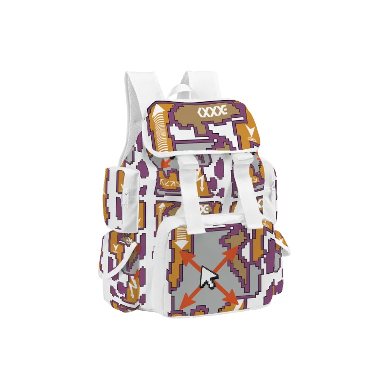 COEXISTENCE Polyester Students Backpack Laptop Backpack Regular Unisex White-0