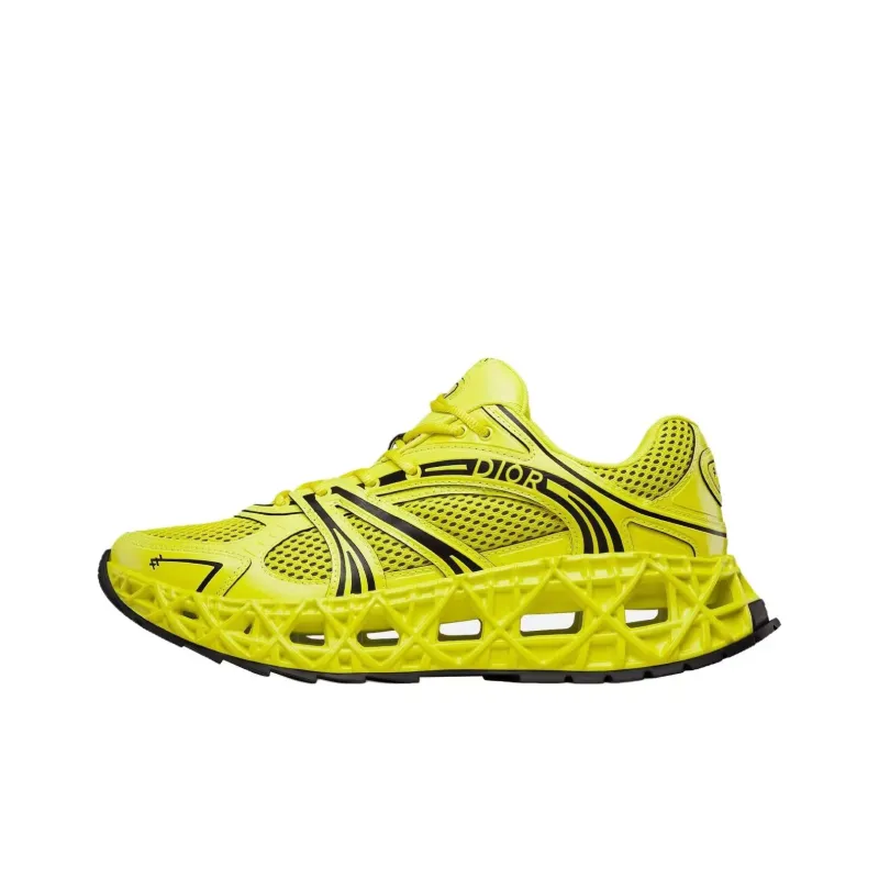 DIOR B35 NXXT Low Top Casual Shoes Men's Yellow Limited Edition Numbered Edition-0