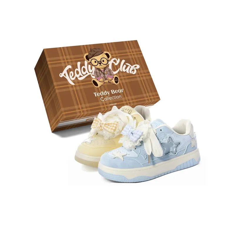 Teddy Bear Collection Slip Resistant, Abrasion Resistant, Lightweight, Breathable Low Top Skateboard Shoes Women's-31