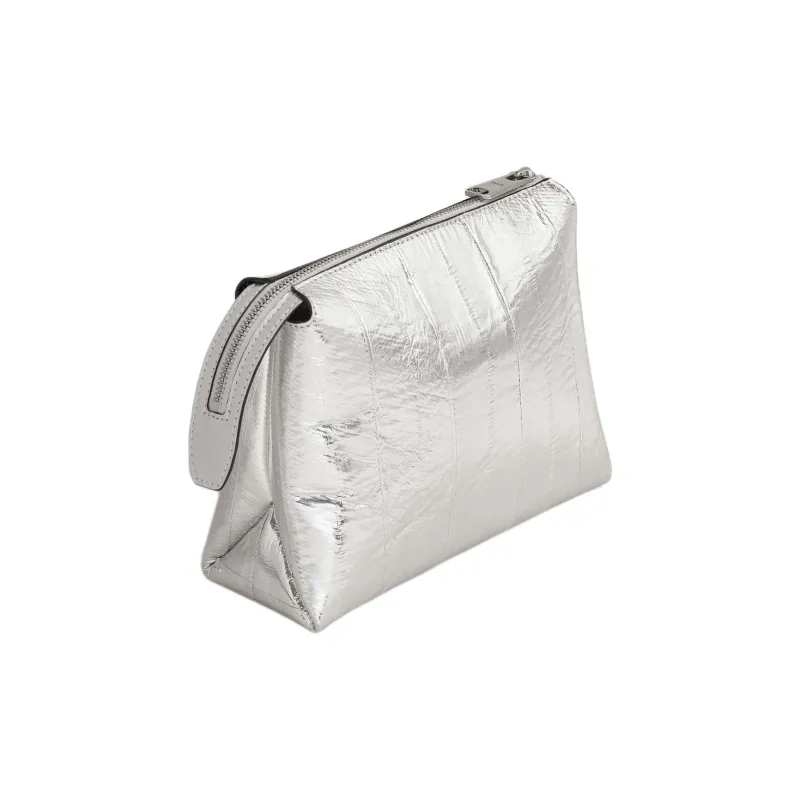 KHAITE Eel Skin Clutch Women's Silver-2