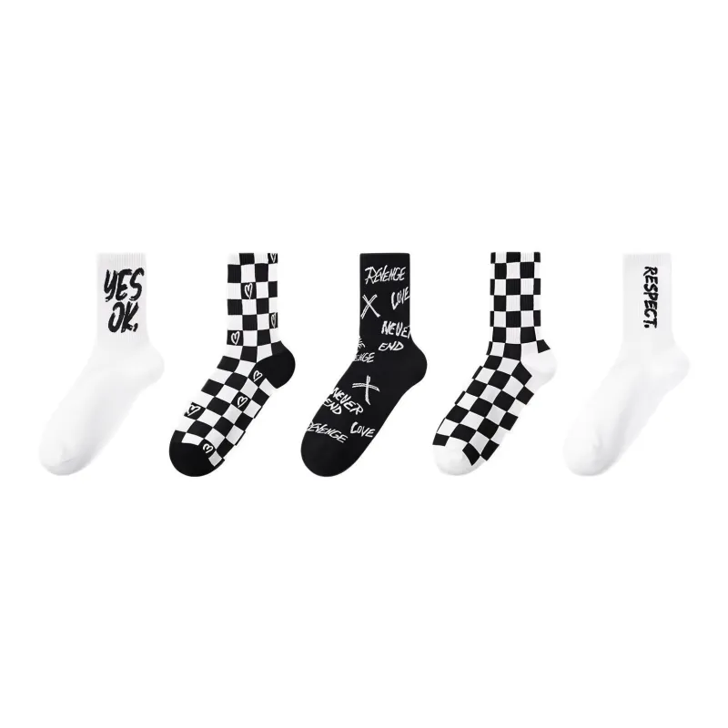 MIIOW Mid Calf Socks Women's 5 Pack-3