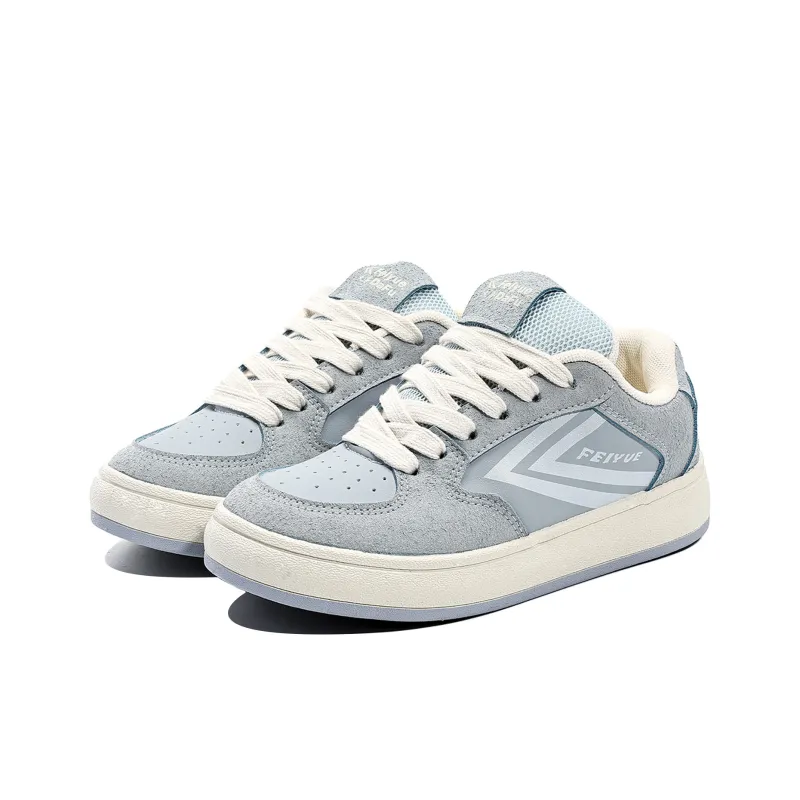 Feiyue Slip-Resistant Waterproof And Breathable Low-Top Skateboard Shoes Women's Multicolor Light Blue-1