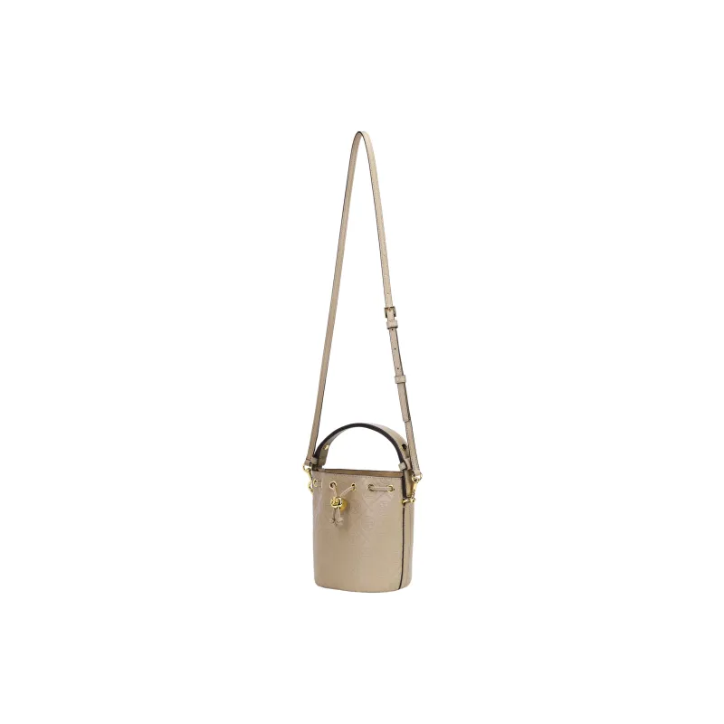 TORY BURCH T Monogram Leather Bucket Bag, Shoulder Bag, Crossbody Bag, Handbag Mini Women's Clay Gray-1