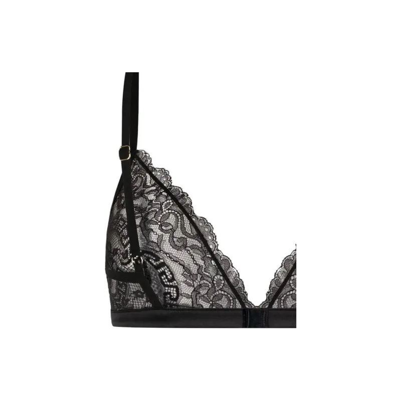 VERSACE Medusa Head Plaque Lace Bra-4