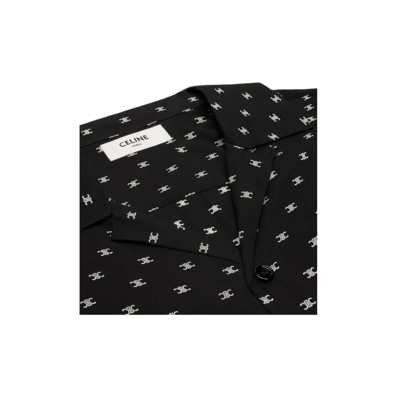 CELINE Hawaiian Shirt In Printed Viscose-3