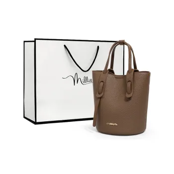 MILLIE'S Composite Material Bucket Bags Shoulder Bag Crossbody Bag Handbag Regular Women's Gray