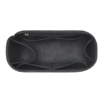 Tide Felt Bag Accessory Bag Insert Unisex Gray Black/Sateen Black