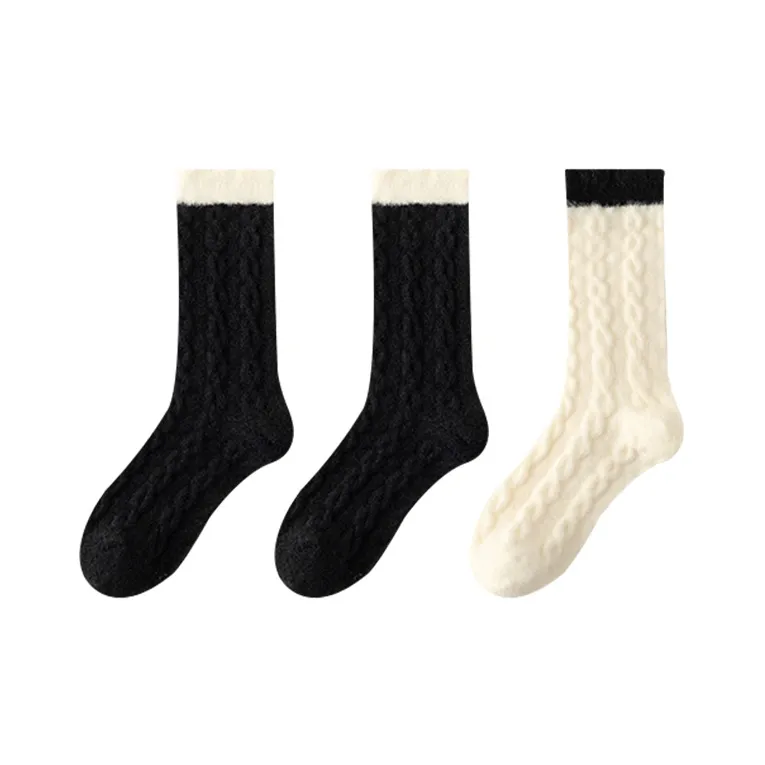 AOKANG Mid Calf Socks Women's 3 Pack-11