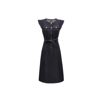 ONLY Sleeveless Dresses Women's J37 1000 Washed Blue Denim