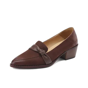 XICUNMINGWU Casual Single Shoes 4.6cm Women's Coffee