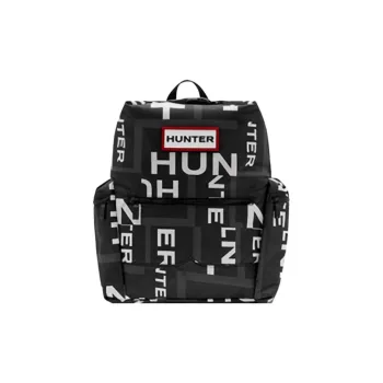 HUNTER Nylon Backpack Large Size Unisex Black