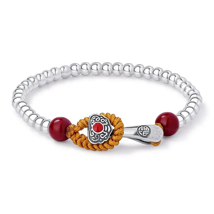 BEIJINGHUANGJIN S925 Silver Bracelets Unisex-2