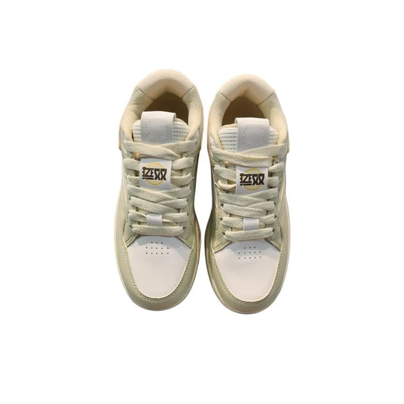 Erke No. 3 Single Slip-Resistant Cushioning Coverage Low-Top Skateboard Shoes Women's White Green-3