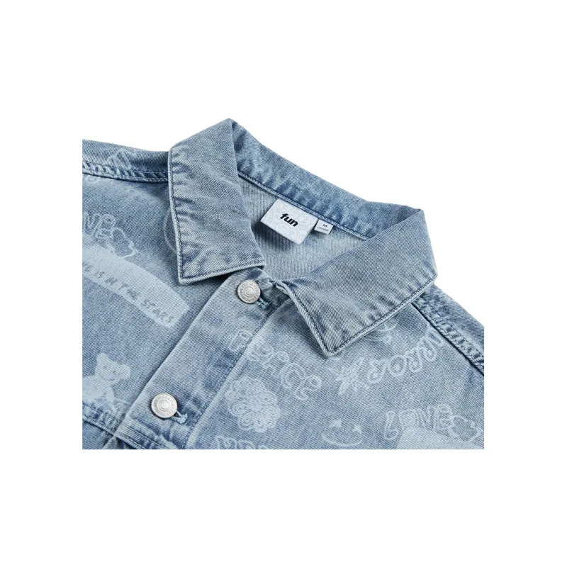 FUN SS23 Denim Jacket Unisex Blue-2