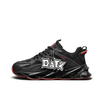 DAFK Abrasion Resistant Support Rebound Low Top Casual Running Shoes Men's Black