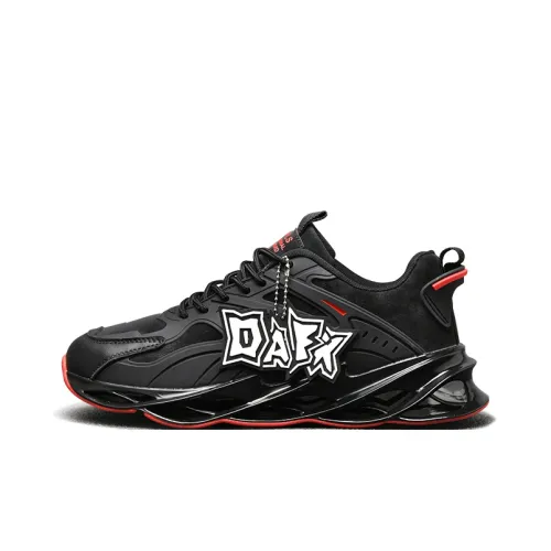 DAFK Abrasion Resistant Support Rebound Low Top Casual Running Shoes Men's Black