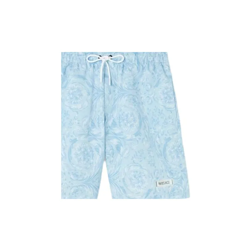 VERSACE Barocco-Printed Drawstring Swim Shorts-4