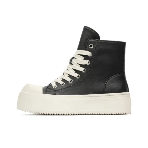 JIETEGONGYANG High Top Skateboard Shoes Men's Black