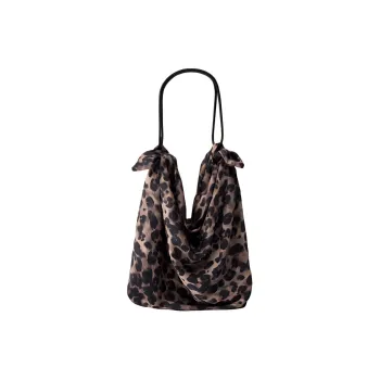 ZARA Polyester Polyester Tote Bag Shopping Bag Shoulder Bags Large Size Women's Leopard