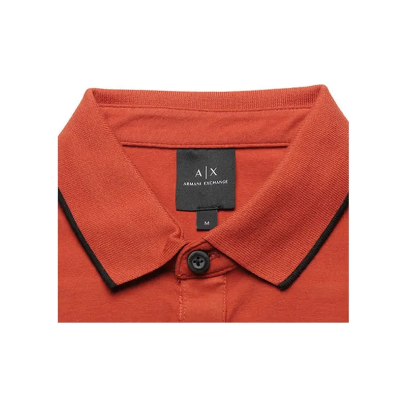 ARMANI EXCHANGEAE SS22 Polo Shirt Men's Brick Red-6