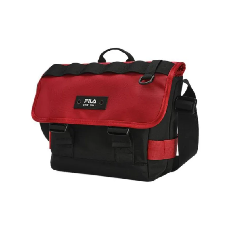 FILA Fabric Shoulder Bag Crossbody Bag Handbags Regular Men's Deep Vibrant Red-1