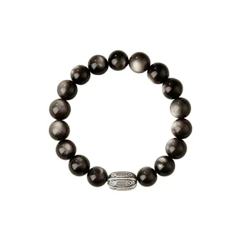 Yuanyanghuangjin Obsidian Bracelets Unisex