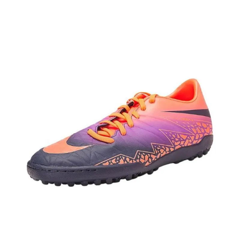 Nike Hypervenom Phelon 2 TF Turf Anti Slip Wear Resistant Soccer Shoes Men's Orange Purple Black-2