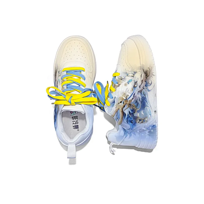 Cold Cicadas Yesterday Slip-Resistant Cushioning Wear-Resistant Lightweight Breathable Low-Top Skateboard Shoes Unisex-4
