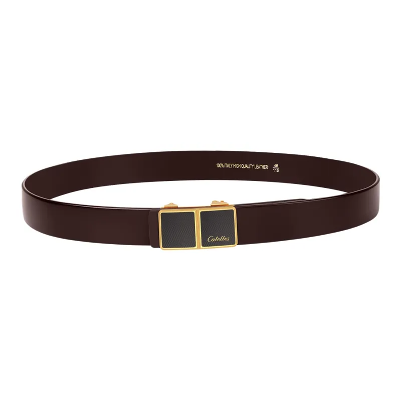CATELLES Unlined Top Grain Cow Leather Leather Belts Men's Width 3.4cm-10