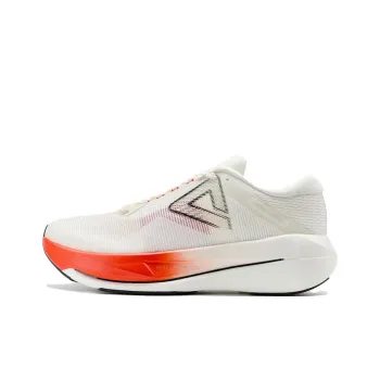 PEAK Cushioning, Slip Resistant, Abrasion Resistant, Thermal Rebound Low Top Running Shoes Men's Super Light White Red