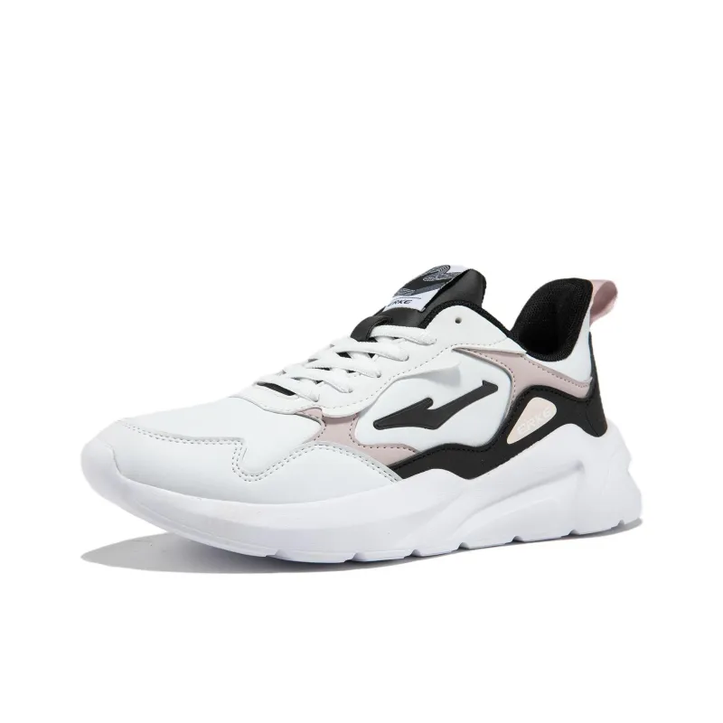 Erke Low Top Running Shoes Women's White Black-2