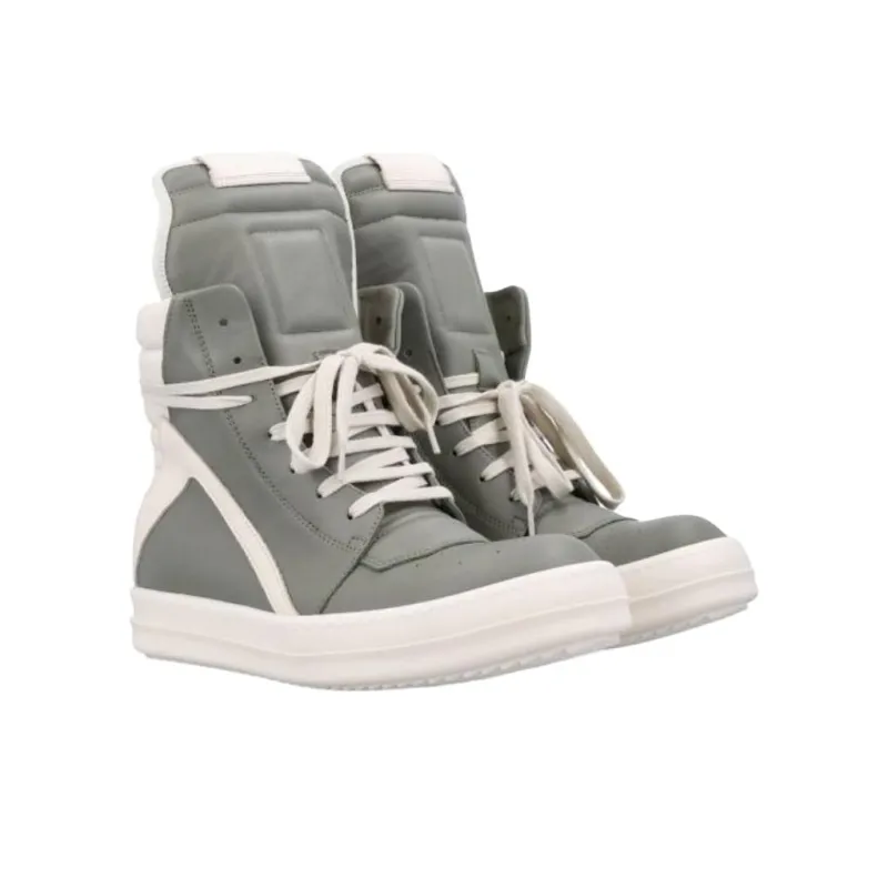 RICK OWENS/RO High Top Skateboard Shoes Women's Green-2