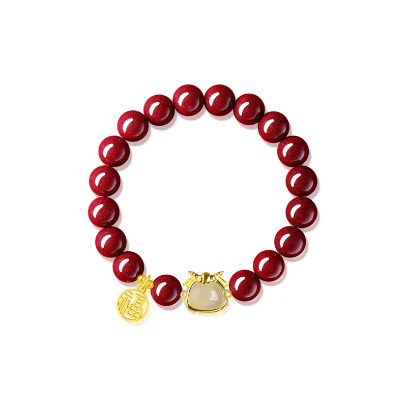 Moon Jewelry Cinnabar Bracelets Unisex-70