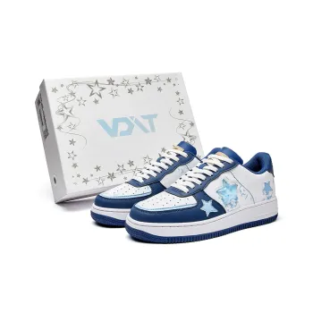 VOIT Skateboard Shoes Unisex Low Top White/Ocean Blue