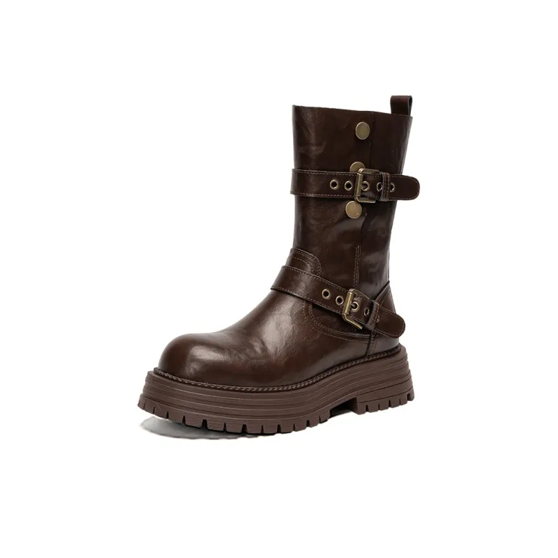 EXULL Q Ankle Boots Women's Brown-1