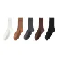 Fall Winter Fashion Versatile Crew Socks Combination ② (Milk White+Coffee+Dark Gray+Dark Coffee+Black)