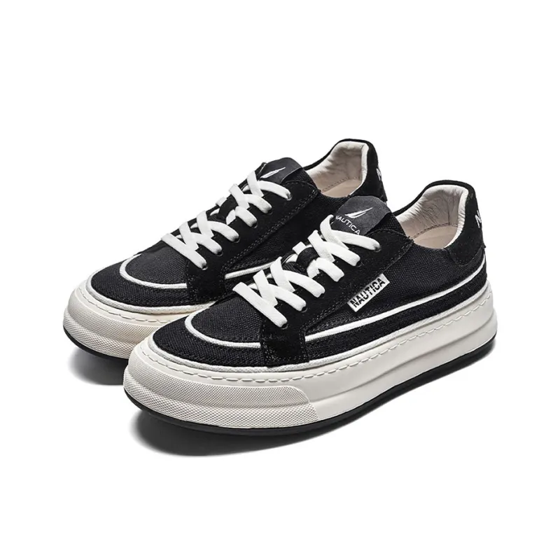 NAUTICA Skateboard Shoes Women's Low Top Black-1