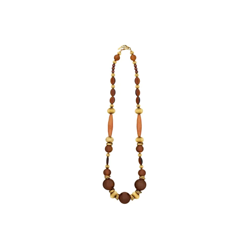 SAINT LAURENT Rosewood Necklaces Unisex Copper Gold-1